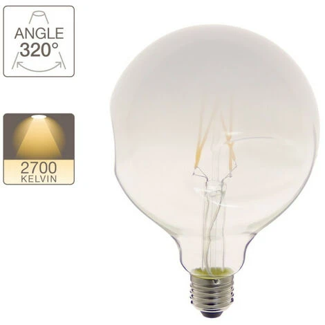 XANLITE - Ampoule LED Globe (G125) Irrégulière Au Verre Lacté, Culot E27, 6W Cons. (48W Eq.), 600 Lumens, Lumière Blanc Chaud - RFDE400B125IRB 5 XANLITE - Ampoule LED Globe (G125) Irrégulière Au Verre Lacté, Culot E27, 6W Cons. (48W Eq.), 600 Lumens, Lumière Blanc Chaud - RFDE400B125IRB – Image 5