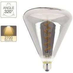 XANLITE - Ampoule LED Déco Triangle Au Verre Fumé, Culot E27, 4W Cons., 200 Lumens, Lumière Blanc Chaud - RFDE400T150F -XANLITE Soldes 18355810 3