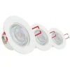 XANLITE - Lot De 3 Spots Encastrable LED Intégrés - Orientable - Cons. 4.5W (eq. 50W) - 345 Lumens - Blanc Neutre - PACK3SEL345CW