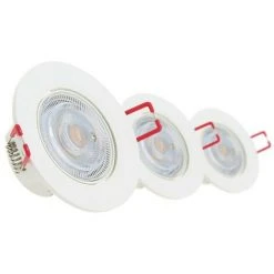 XANLITE - Lot De 3 Spots Encastrable LED Intégrés - Orientable - Cons. 4.5W (eq. 50W) - 345 Lumens - Blanc Neutre - PACK3SEL345CW