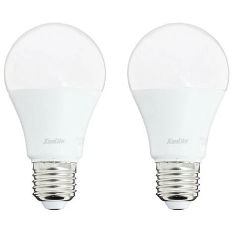 XANLITE - Pack De 2 Ampoules LED Classiques (A60), Culot E27, 11W Cons. (75W Eq.), 1055 Lumens, Lumière Blanc Neutre - PACK2EE1055GCW 1 XANLITE - Pack De 2 Ampoules LED Classiques (A60), Culot E27, 11W Cons. (75W Eq.), 1055 Lumens, Lumière Blanc Neutre - PACK2EE1055GCW
