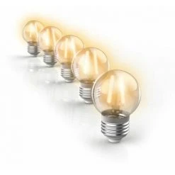 Xanlite - Lot De 5 Ampoules LED "Vintage", Culot E27, Blanc Chaud, Spécial Extérieur (IP45) - PACK5RFDV400PA