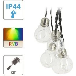 XANLITE - Guirlande LED RVB, X10 Ampoules, 5m Extensible, Transfo Inclus - GRL5PRVBT -XANLITE Soldes 18355824 5