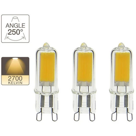 XANLITE - Pack De 3 Ampoules RetroLED Caspule, Culot G9, 2,6W Cons. (20W Eq.), 200 Lumens, Lumière Blanc Chaud - PACK3ALG9200 2 XANLITE - Pack De 3 Ampoules RetroLED Caspule, Culot G9, 2,6W Cons. (20W Eq.), 200 Lumens, Lumière Blanc Chaud - PACK3ALG9200 – Image 2