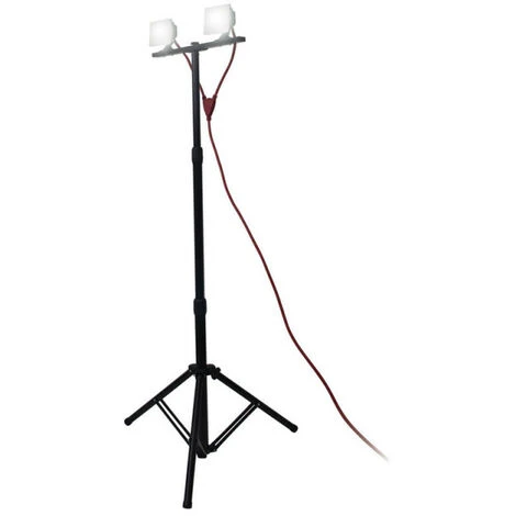 XANLITE - Projecteur De Chantier LED Sur Pied, Filaire, X2 Têtes, 10 W, 1600 Lumens - PR10W2T 5 XANLITE - Projecteur De Chantier LED Sur Pied, Filaire, X2 Têtes, 10 W, 1600 Lumens - PR10W2T – Image 5