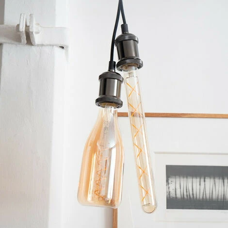 XANLITE - Ampoule LED T30 / Vintage Au Verre Ambré, Culot E27, 5W Cons. (40W Eq.), 500 Lumens, Lumière Blanc Chaud - RFDE470T30A 2 XANLITE - Ampoule LED T30 / Vintage Au Verre Ambré, Culot E27, 5W Cons. (40W Eq.), 500 Lumens, Lumière Blanc Chaud - RFDE470T30A – Image 2