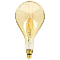 Xanlite - Ampoule LED Déco Goutte Giant (XXL) Au Verre Ambré, Culot E27, 8W Cons. (60W Eq.), 800 Lumens, Lumière Blanc Chaud - RFDGE500GAD