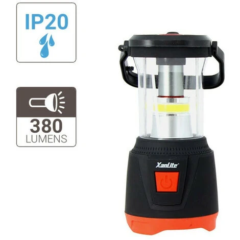 XANLITE - Lanterne Portative LED + Mini Lampe Torche Intégrée, 380 Lumens, Piles Incluses - LT300L 2 XANLITE - Lanterne Portative LED + Mini Lampe Torche Intégrée, 380 Lumens, Piles Incluses - LT300L – Image 2