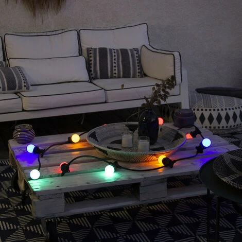 XANLITE - Guirlande Guinguette LED Noire, Compatible Ampoules E27, 5m Extensible - GRL5230VB 3 XANLITE - Guirlande Guinguette LED Noire, Compatible Ampoules E27, 5m Extensible - GRL5230VB – Image 3