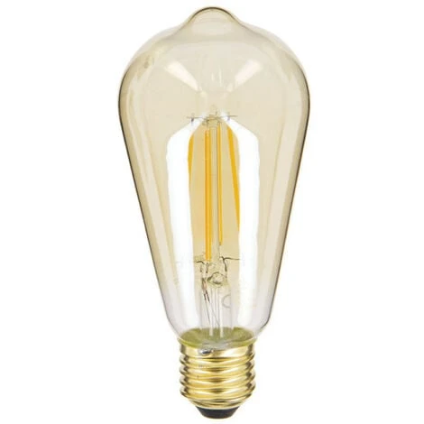 Xanlite - Ampoule LED Déco Edison Vintage Au Verre Ambré, Culot E27, 7W Cons. (50W Eq.), 638 Lumens, Lumière Blanc Chaud - RFDE800STA 1 Xanlite - Ampoule LED Déco Edison Vintage Au Verre Ambré, Culot E27, 7W Cons. (50W Eq.), 638 Lumens, Lumière Blanc Chaud - RFDE800STA