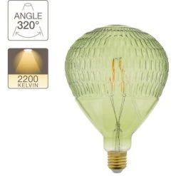 XANLITE - Ampoule LED Déco Ballon Vert, Culot E27, 4W Cons., 340 Lumens, Lumière Blanc Chaud - RFDE300BLG -XANLITE Soldes 18356016 4