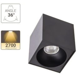 XANLITE - Plafonnier GU10 50W 2700K Carré Large Noir - PL50CLN -XANLITE Soldes 31819496 4