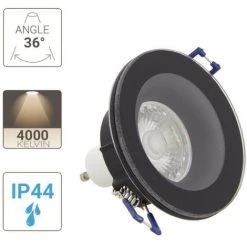 XANLITE - Spot GU10 50W 4000K Rond Noir IP44 - SP50RIP44NCW -XANLITE Soldes 31819499 4