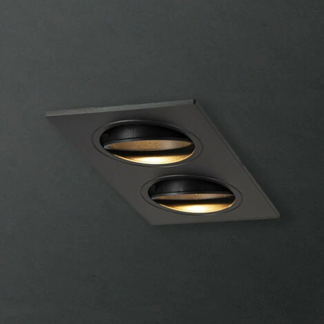 XANLITE - Spot 2 Têtes GU10 50W 2700K Carré Orientable Noir IP20 - SP502TCAN 3 XANLITE - Spot 2 Têtes GU10 50W 2700K Carré Orientable Noir IP20 - SP502TCAN – Image 3