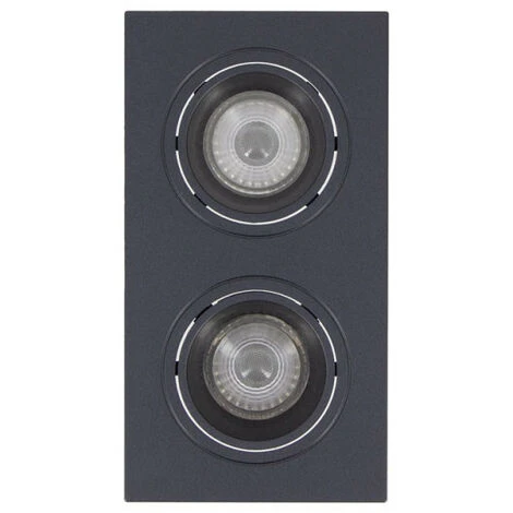 XANLITE - Spot 2 Têtes GU10 50W 2700K Carré Orientable Noir IP20 - SP502TCAN 5 XANLITE - Spot 2 Têtes GU10 50W 2700K Carré Orientable Noir IP20 - SP502TCAN – Image 5