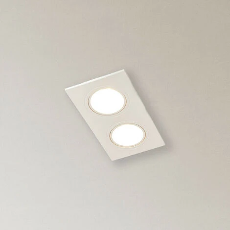 XANLITE - Spot 2 Têtes GU10 50W 2700K Carré Orientable Blanc IP20 - SP502TCAB 2 XANLITE - Spot 2 Têtes GU10 50W 2700K Carré Orientable Blanc IP20 - SP502TCAB – Image 2