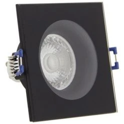 XANLITE - Lot 3 Spots GU10 50W 4000K Carré Noir IP44 - PAK3SP50CIP44NCW