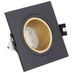 XANLITE - Spot GU10 50W 2700K Carré Orientable Noir Et Or IP20 - SP50CANO