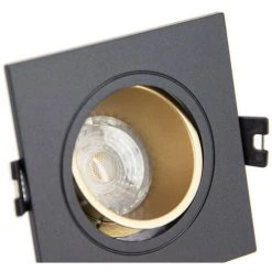 XANLITE - Spot GU10 50W 2700K Carré Orientable Noir Et Or IP20 - SP50CANO -XANLITE Soldes 31819515 4