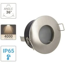 XANLITE - Spot GU10 50W 4000K Rond Inox IP65 - SP50RIP65SCW -XANLITE Soldes 31819516 4