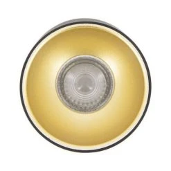 XANLITE - Plafonnier Rond Noir Et Or En Saillie, Ampoule Incluse, Culot GU10, 345 Lumens, Conso. 5W (eq. 50W), 2700 K, Blanc Chaud - PL50RLNO -XANLITE Soldes 31819525 5