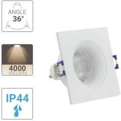 XANLITE - Spot GU10 50W 4000K Carré Blanc IP44 - SP50CIP44BCW -XANLITE Soldes 31819526 4