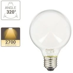 XANLITE - Ampoule LED G80 Opaque, Culot E27, Conso. 6,5W, 806 Lumens, Blanc Chaud - RFE806B80O -XANLITE Soldes 40238254 3