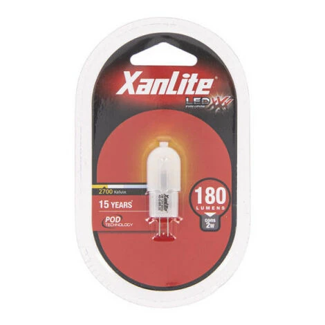 XANLITE - Ampoule LED Capsule, Culot G4, 2W Cons. (180 Lumens.), Lumière Blanc Chaud - ALG4160 4 XANLITE - Ampoule LED Capsule, Culot G4, 2W Cons. (180 Lumens.), Lumière Blanc Chaud - ALG4160 – Image 4