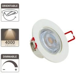 XANLITE - Lot De 3 Spots Encastrable LED Intégrés - Dimmable Et Orientable - Cons. 5W (eq. 50W) - 345 Lumens - Blanc Neutre - PACK3SEL345CWD 8 XANLITE - Lot De 3 Spots Encastrable LED Intégrés - Dimmable Et Orientable - Cons. 5W (eq. 50W) - 345 Lumens - Blanc Neutre - PACK3SEL345CWD -XANLITE Soldes 47378115 4