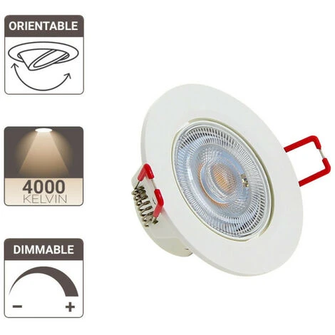 XANLITE - Lot De 3 Spots Encastrable LED Intégrés - Dimmable Et Orientable - Cons. 5W (eq. 50W) - 345 Lumens - Blanc Neutre - PACK3SEL345CWD 4 XANLITE - Lot De 3 Spots Encastrable LED Intégrés - Dimmable Et Orientable - Cons. 5W (eq. 50W) - 345 Lumens - Blanc Neutre - PACK3SEL345CWD – Image 4