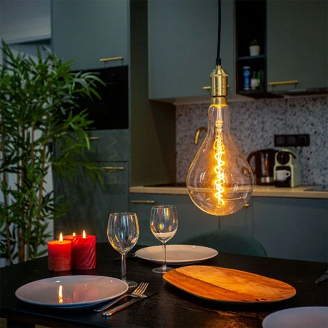 XANLITE - Ampoule LED Giant Poire / Vintage, Culot E27, 4W Cons. (30W Eq.), 323 Lumens, Lumière Blanc Chaud - RFDGE280GS 2 XANLITE - Ampoule LED Giant Poire / Vintage, Culot E27, 4W Cons. (30W Eq.), 323 Lumens, Lumière Blanc Chaud - RFDGE280GS – Image 2