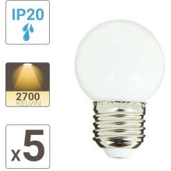 XANLITE - Lot De 5 Ampoules LED, Culot E27, Blanc Chaud, Spécial Extérieur - PACK5EEGRLP -XANLITE Soldes 47378128 4