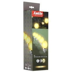 XANLITE - Lot De 5 Ampoules LED, Culot E27, Blanc Chaud, Spécial Extérieur - PACK5EEGRLP -XANLITE Soldes 47378128 5