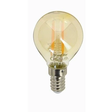 Xanlite - Ampoule LED (P45) / Vintage Au Verre Ambré, Culot E14, 3,8W Cons. (30W Eq.), 350 Lumens, Lumière Blanc Chaud - RFDV400PA 1 Xanlite - Ampoule LED (P45) / Vintage Au Verre Ambré, Culot E14, 3,8W Cons. (30W Eq.), 350 Lumens, Lumière Blanc Chaud - RFDV400PA