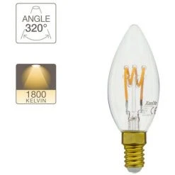 XANLITE - Ampoule LED Flamme / Vintage, Culot E14, 4W Cons. (18W Eq.), 180 Lumens, Lumière Blanc Chaud - RFDV130FS -XANLITE Soldes 47378153 3