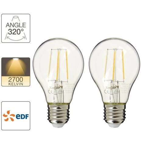 XANLITE - Lot De 2 Ampoules Retro-LED A60, CuLot E27, EDF - PACK2RFE470GEDF 3 XANLITE - Lot De 2 Ampoules Retro-LED A60, CuLot E27, EDF - PACK2RFE470GEDF – Image 3