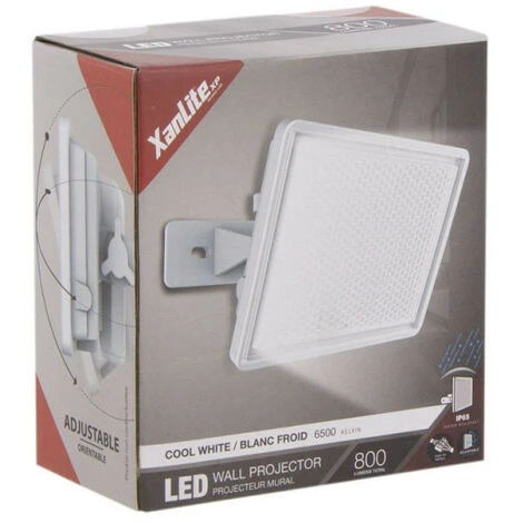 XANLITE - Projecteur LED Mural Blanc, 10 W, 800 Lumens - PR10WMB 4 XANLITE - Projecteur LED Mural Blanc, 10 W, 800 Lumens - PR10WMB – Image 4