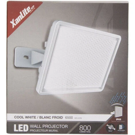 XANLITE - Projecteur LED Mural Blanc, 10 W, 800 Lumens - PR10WMB 5 XANLITE - Projecteur LED Mural Blanc, 10 W, 800 Lumens - PR10WMB – Image 5