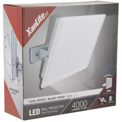 XANLITE - Projecteur LED Mural Blanc, 50 W, 4000 Lumens - PR50WMB 3 XANLITE - Projecteur LED Mural Blanc, 50 W, 4000 Lumens - PR50WMB – Image 3