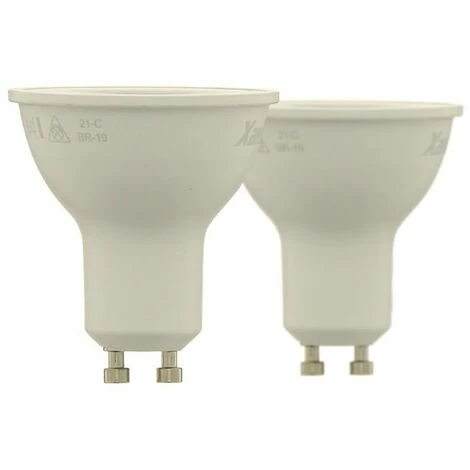 XANLITE - Lot De 2 Ampoule LED Spot Au Culot GU10, 6W Cons. (75W Cons.), Lumière Blanche Chaude - PACK2MG75S 1 XANLITE - Lot De 2 Ampoule LED Spot Au Culot GU10, 6W Cons. (75W Cons.), Lumière Blanche Chaude - PACK2MG75S