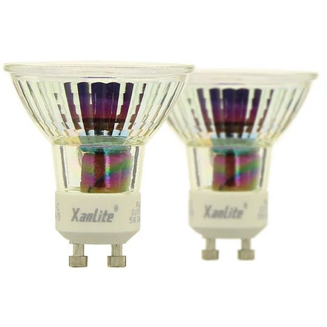 XANLITE - Lot De 2 Ampoules LED Spots Au Culot GU10, 5W Cons. (50W Eq.), Lumière Blanche Neutre - PACK2VG50SCW 1 XANLITE - Lot De 2 Ampoules LED Spots Au Culot GU10, 5W Cons. (50W Eq.), Lumière Blanche Neutre - PACK2VG50SCW