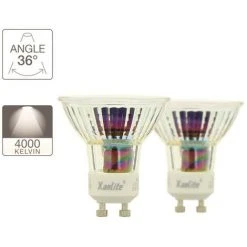 XANLITE - Lot De 2 Ampoules LED Spots Au Culot GU10, 5W Cons. (50W Eq.), Lumière Blanche Neutre - PACK2VG50SCW 7 XANLITE - Lot De 2 Ampoules LED Spots Au Culot GU10, 5W Cons. (50W Eq.), Lumière Blanche Neutre - PACK2VG50SCW -XANLITE Soldes 47378193 3