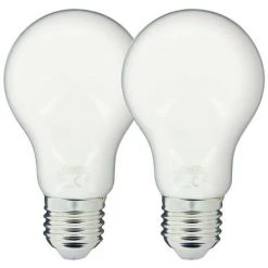 XANLITE - Lot X2 Ampoules à Filament LED EDF, Standard, Opaque, Culot E27, Conso 8W Eq. 75W, Blanc Chaud - PACK2RFE1055GOEDF