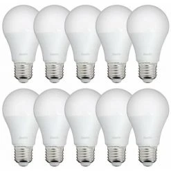 XANLITE - Lot De 10 Ampoules LED A60, Culot E27, 9W Cons. (60W Eq.), Lumière Blanc Neutre - PACK10EE806GCW