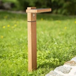 XANLITE - Borne Solaire 50cm IP44 600 Lumens - Détecteur De Mouvements - 3 Modes De Fonctionnement - Finitions Bois - SO1911W -XANLITE Soldes 47378231 3