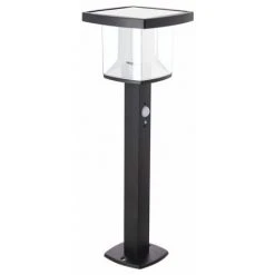 XANLITE - Borne Solaire 50cm IP44 600 Lumens - Détecteur De Mouvements - 3 Modes De Fonctionnement - Noir - SO1811N