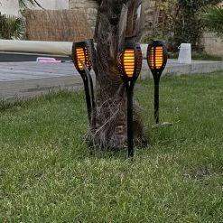 XANLITE - Lot De 4 Piquets LED Solaire Flamme, Spéciale Extérieur (IP44) - SO4FLAMME -XANLITE Soldes 47378237 4