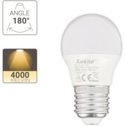 XANLITE - Ampoule LED P45, Culot E27, 5,3W Cons. (40W Eq.), Lumière Blanc Neutre - EE470PCW -XANLITE Soldes 47378241 5