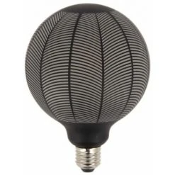 XANLITE - Ampoule Déco LED Filament, Aspect Aiguilles De Pin Noir, G125, Culot E27, 4W Cons. 2700K Blanc Chaud - RFDEB125GRAPHLI