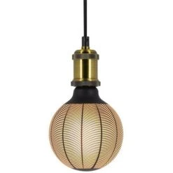 XANLITE - Ampoule Déco LED Filament, Aspect Aiguilles De Pin Noir, G125, Culot E27, 4W Cons. 2700K Blanc Chaud - RFDEB125GRAPHLI -XANLITE Soldes 47378242 5